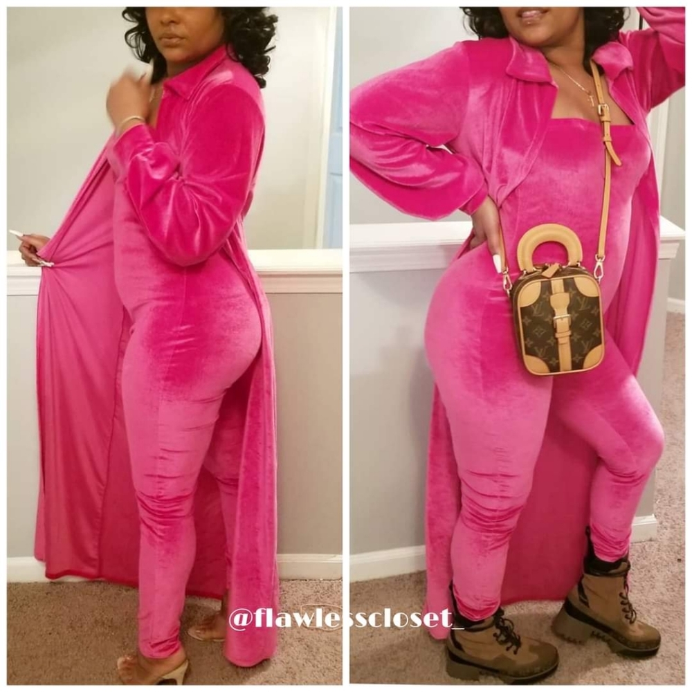 2 piece Pink romper with jacket